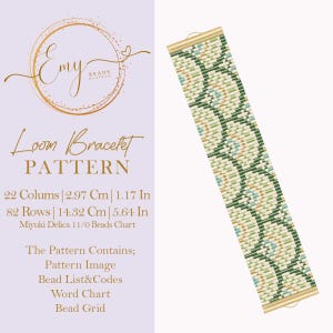 Miyuki Delica Loom Bracelet Pattern, DIY Beading Tutorial, Easy Loom Bead Pattern, Handmade Jewellery Design