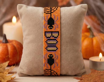 Halloween Miyuki Delica Loom Bracelet Pattern (PDF)