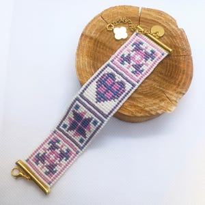 Miyuki Delica Loom Bracelet Pattern, DIY Beading Tutorial, Easy Loom Bead Pattern, Handmade Jewellery Design