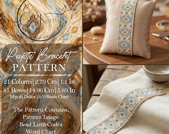 Boho Evil Eye Miyuki Pattern - Pastel Beaded Bracelet PDF