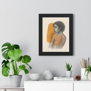 Artistic Framed Vertical Poster, Modern Wall Art, Home Decor, Minimalist Art, Gift for Art Lovers, Portrait Illustration, Elegant Decor
