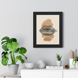 Modern Art Framed Vertical Poster, Minimalist Wall Decor, Unique Home Aesthetic, Gift for Art Lovers, Contemporary Artwork