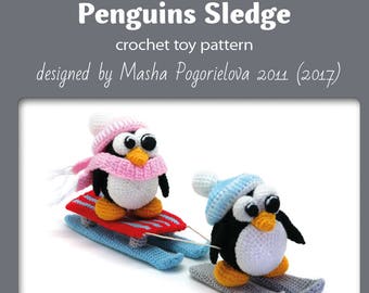 Penguins sledge - pdf crocheting pattern