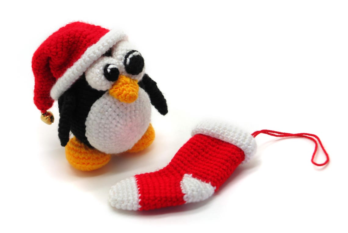 Christmas Penguin Pdf Crochet Toy Pattern Amigurumi - Etsy
