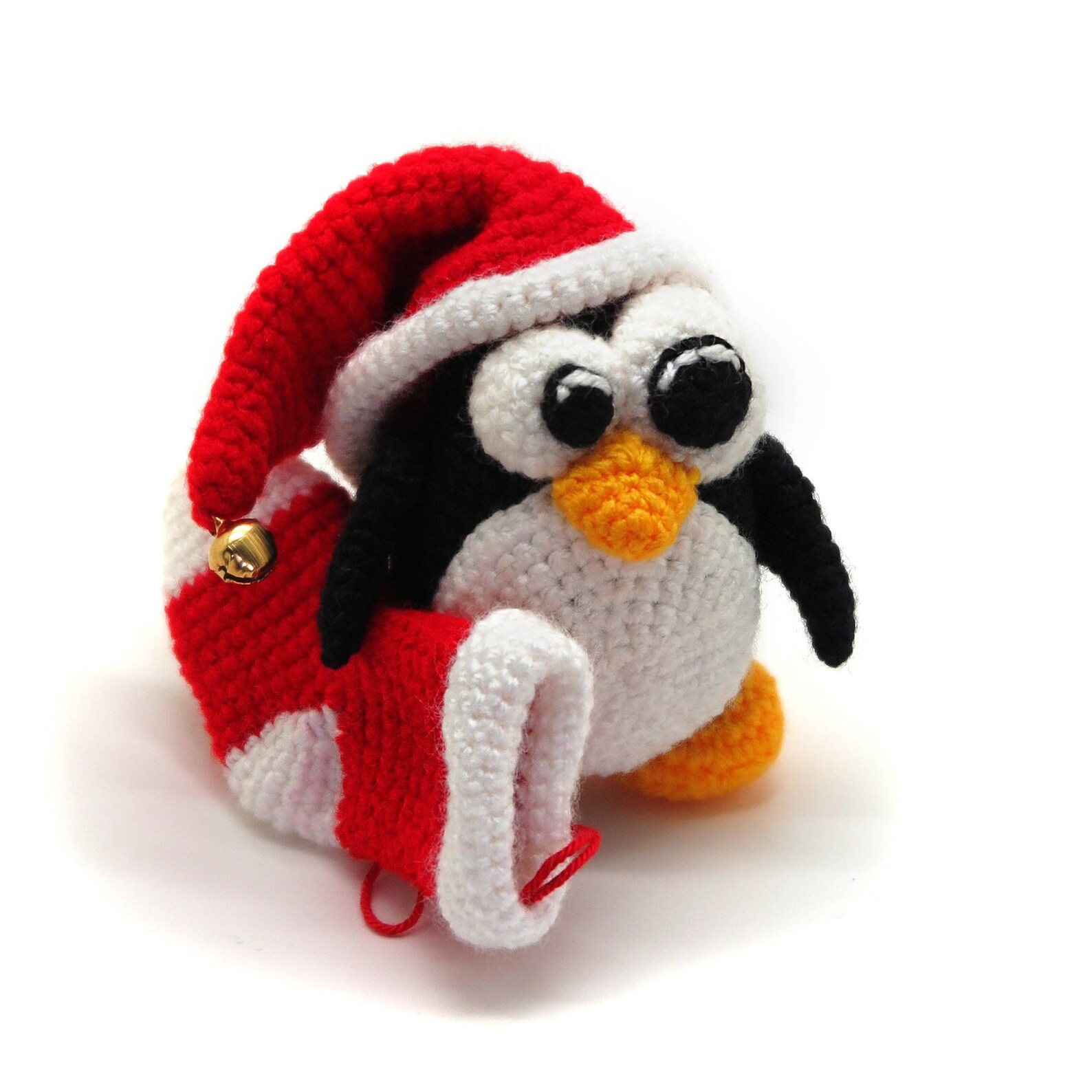 Christmas Penguin Pdf Crochet Toy Pattern Amigurumi Etsy