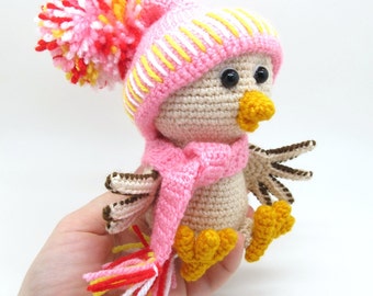 Sparrow - bird pdf crochet toy pattern -