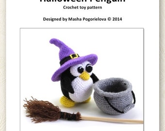 Halloween Penguin - pdf crochet toy pattern - amigurumi pattern - photo tutorial