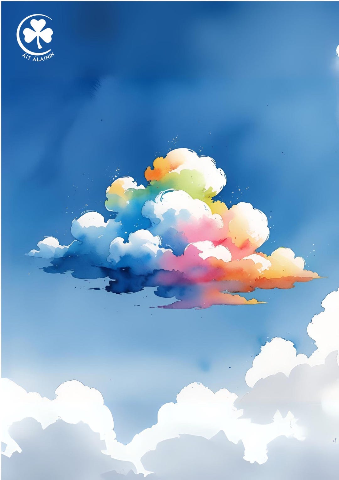 Cloud Study Art Print, Digital Download, Wall Art Cottage, Core Decor ...