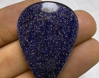 Blue Goldstone Worry Stone: Sunsitara Crystal Thumb Stone
