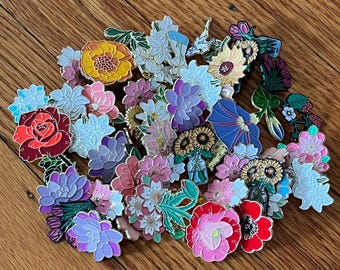 Mystery Bag 3 Enamel Pins | Spring Flowers | Free Shipping