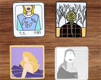 Pop Star Favorite Album Cover Enamel Needle Minders