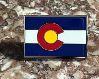 Colorado State Flag Needle Minder Enamel Pin