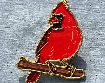 Red Cardinal on a Branch Bird Needle Minder