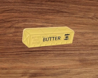 Butter Stick Enamel Pin Needle Minder