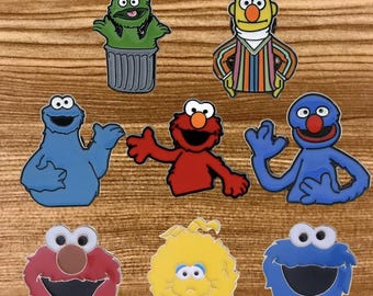 Children's Television Sesame Street Enamel Needle Minder | Big Bird Elmo Cookie Monster