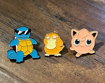 Pokémon Trio Psyduck Squirtle Jigglypuff Funny Needleminder Cross Stitch Needlepoint Embroidery