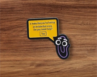 Clippy Existential Crisis Needleminder Cross Stitch Needlepoint Embroidery