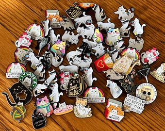 Mystery Bag 3 Enamel Pins | Crazy Cute Cats | Free Shipping