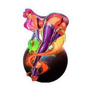 Starfire Sticker | Sexy Anime Waifu Vinyl Waterproof Decal