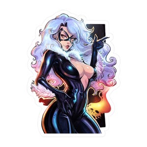 Black Cat Sticker | Sexy Anime Waifu Vinyl Waterproof Decal