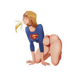 Super Banana Sticker | Sexy Anime Waifu Vinyl Waterproof Decal