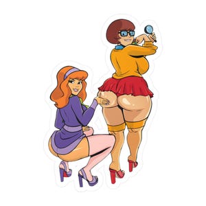 Daphne & Velma Sticker | Sexy Anime Waifu Vinyl Waterproof Decal