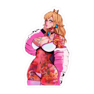 Tattoed Princess Sticker | Sexy Anime Waifu Vinyl Waterproof Decal