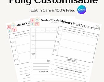 Weekly Baby Schedule Printable | Newborn Feeding & Sleep Tracker ...