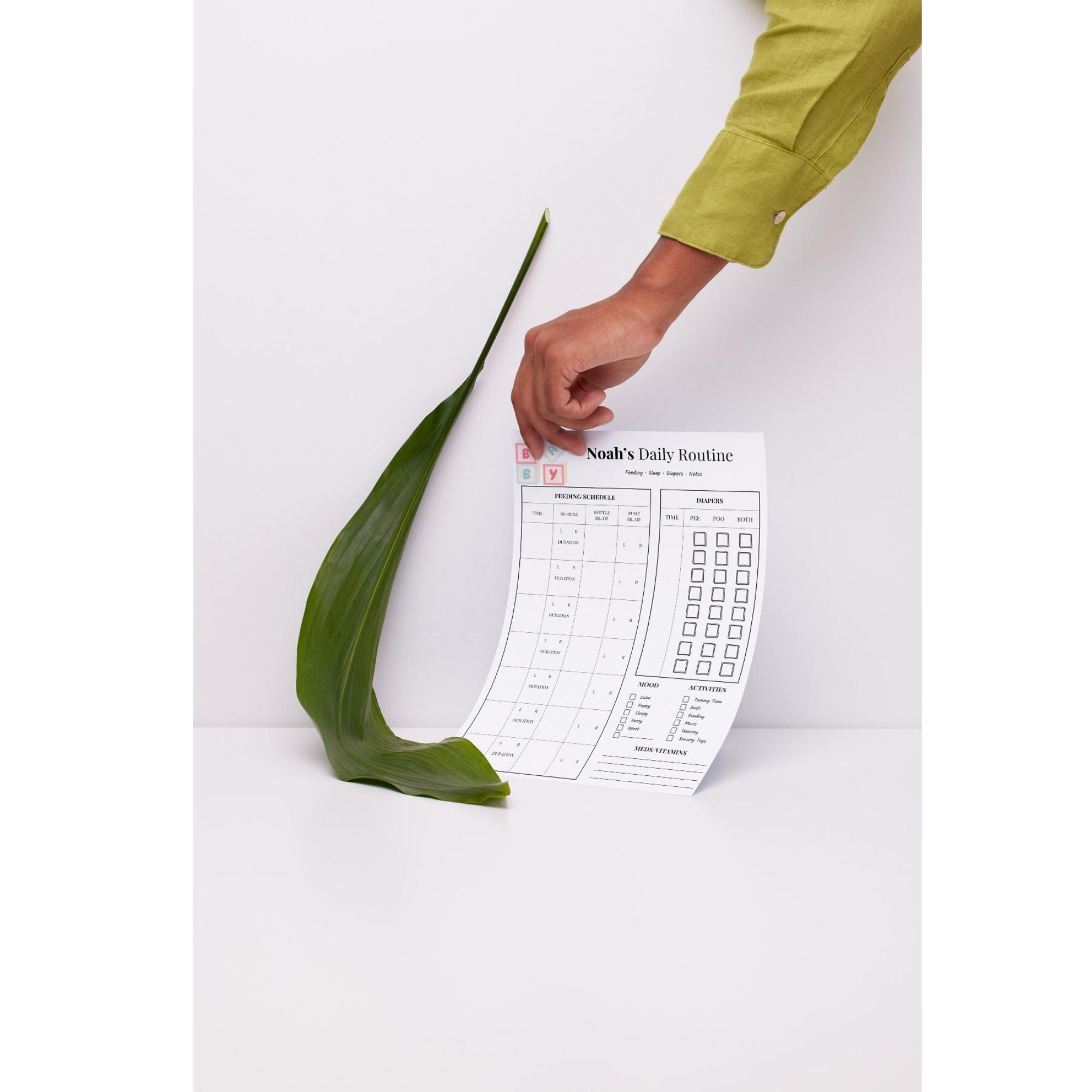 Baby Feeding & Routine Tracker Printable | Newborn Schedule (instant ...