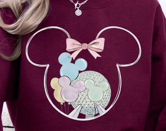 Retro Coquette Bow Disney Epcot T-shirt, Disney Trip shirts, Epcot World Tour 1982 Tee, Disneyworld Family Matching shirts, Disney Vacation