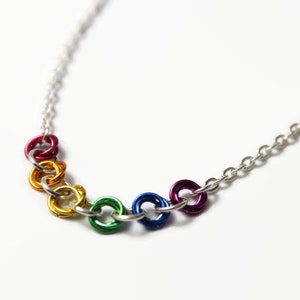 Gay pride necklace, gay pride flag