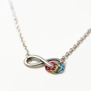 Pansexual pride necklace, pansexual necklace, pan pride jewelry