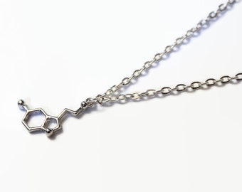 Serotonin necklace, happiness necklace, chemistry jewelry