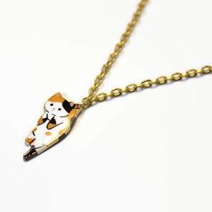 Wink & Wish Calico Cat Necklace