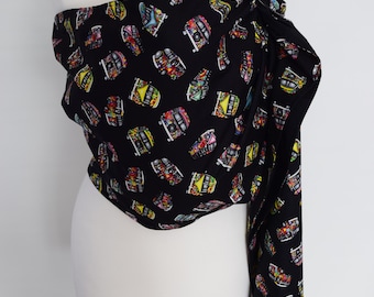 Baby Ring Sling Baby Carrier Soft Cotton Sling Baby Wrap Ring Sling MNSdesigns Baby Carrier Wrap Camper Van Ready Made in UK