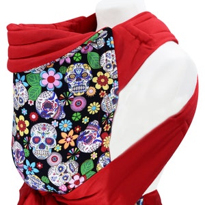 Mei Tai Baby Sling Sugar Skulls Best Baby Carrier Wrap MNSdesigns Soft Cotton Toddler Carrier Baby Back Carrier Baby Wearing Ready Made UK