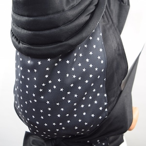 MEI TAI Baby Sling, Baby Carrier, Soft Cotton Carrier, Baby Wrap, MNSdesigns,Reversible,My Little Star,Cotton,Handmade,Made in UK,Ready Made
