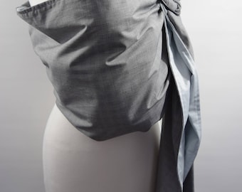 Gallant with Grey Baby Carrier Soft Cotton Wrap Sling Baby Ring Sling Newborn Baby Carrier Baby Sling Infant Toddler Ready Made in UK