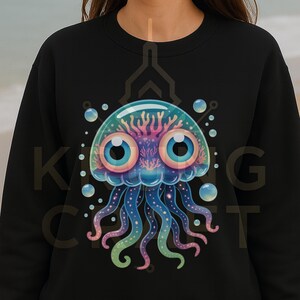 Fantasy Blue Octopus PNG | Cute Sea Animal Clipart