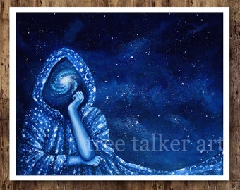 As Within So Without Celestial Art Giclee Fine Art Print by Rachael Caringella Tree Talker