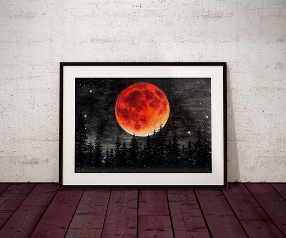 Eclipsed Moon with Circles in Red and Black Beaded Hanging Window Ornament Eclipsed Moon with Circles in Red and Black Beaded Hanging Window Ornament