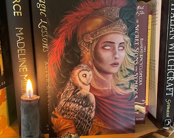 Glow-in-the-Dark Athena and Her Owl - Mini Art Print - Watchful Guardians for Your Altar Space - By Tree Talker Art - Fine Art