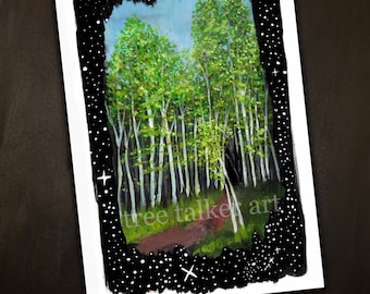 Portal in the Woods Giclee Fine Art print by Rachael Caringella Tree Talker Art