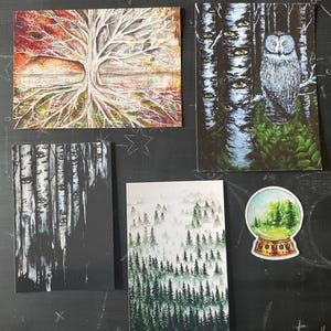 Tree Art Print Set- Curated Art Collection- Tree Lovers Art Gift Set