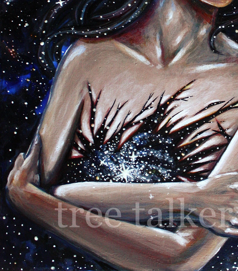 Reclamation of Self glow in the dark fine art giclee print by Rachael Caringella Tree Talker image 5