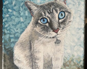 Custom Pet Portrait Memorial Pet Paintings Original Remembrance Art