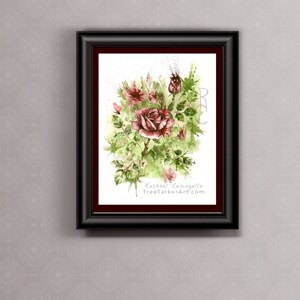 Splattered Roses - Watercolor Illustration - Rose painting - Autumn Alchemy