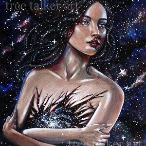 Reclamation of Self glow in the dark fine art giclee print by Rachael Caringella Tree Talker image 2