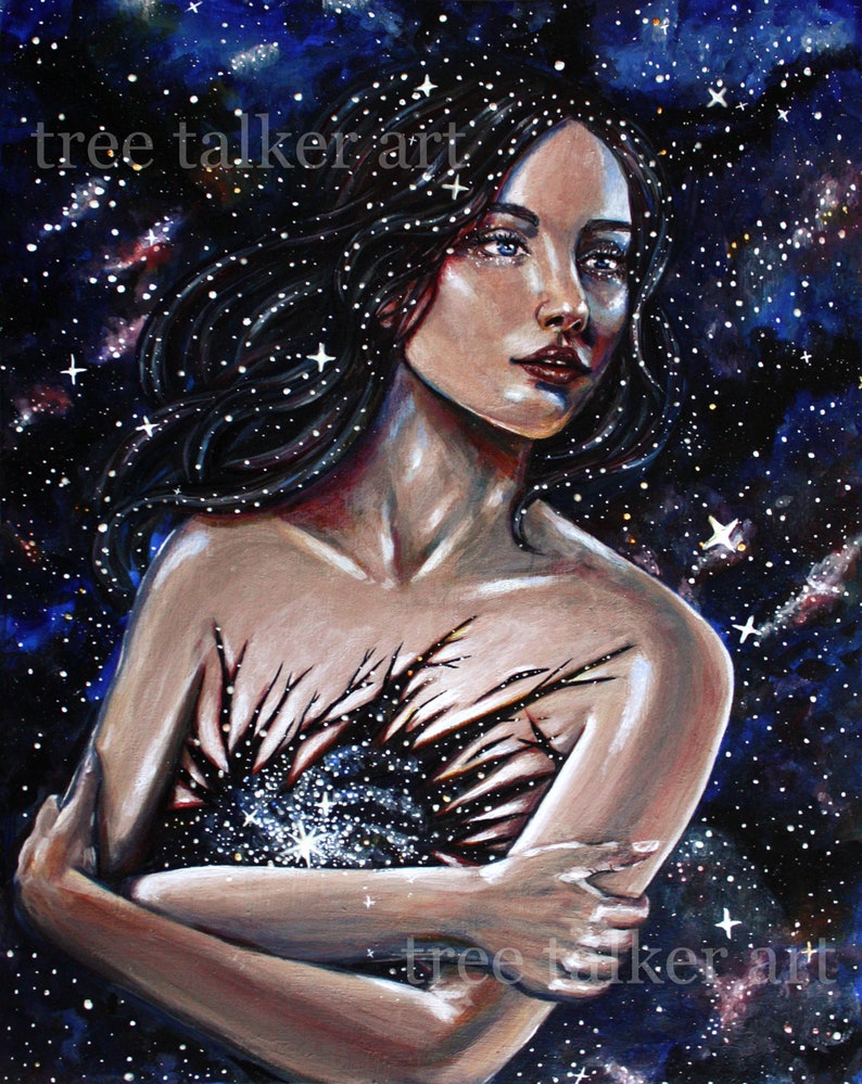 Reclamation of Self glow in the dark fine art giclee print by Rachael Caringella Tree Talker image 2