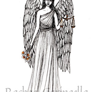 Fine Art Print of Goddess Nemesis Watercolor and Ink - Etsy